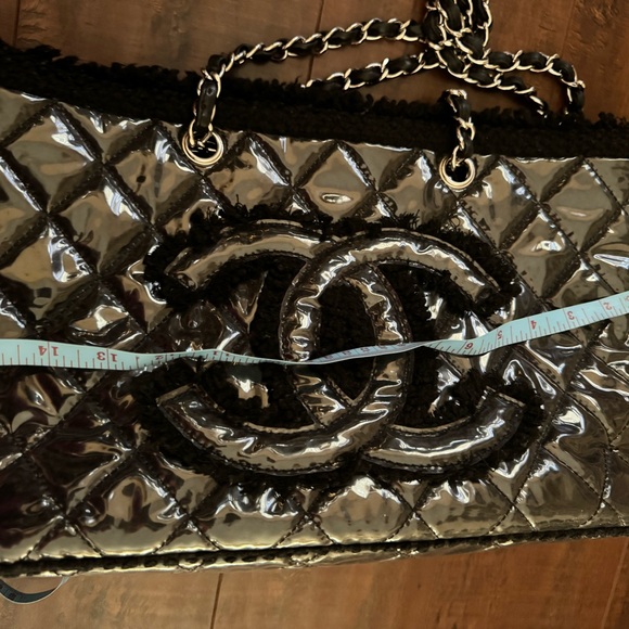 CHANEL Matelasse Coco Mark Double Chain Shoulder
Cotton x Vinyl Black Silver - Picture 8 of 10